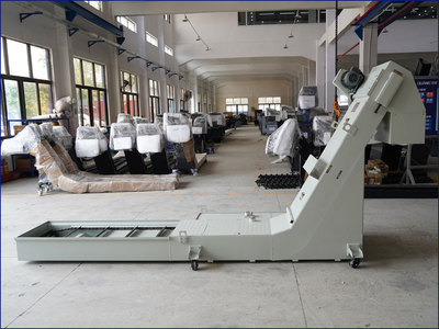 白色干湿屑分离刮板排屑机