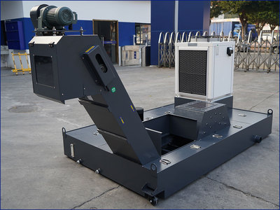 反冲滚筒刮板排屑机带浸入式冷水机【排屑制冷】